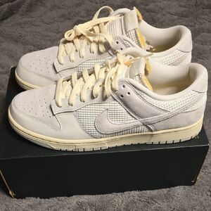 Nike Dunk Low Craft, White and Cream Sneakers